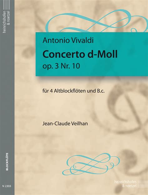 vivaldi concerto in d minor rv 580 op 3 no 10 arr for recorder ficks music