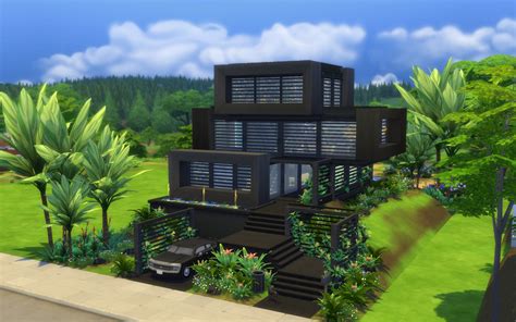 Te Black Glass House By Alexiasi From Mod The Sims • Sims 4 Downloads