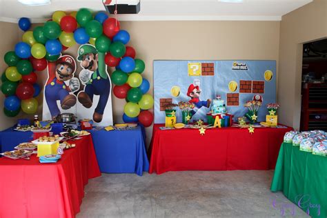 Greygrey Designs My Parties Super Mario Birthday Party