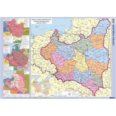 Polish Art Center Historical Map Of Poland Two Sided Glossy
