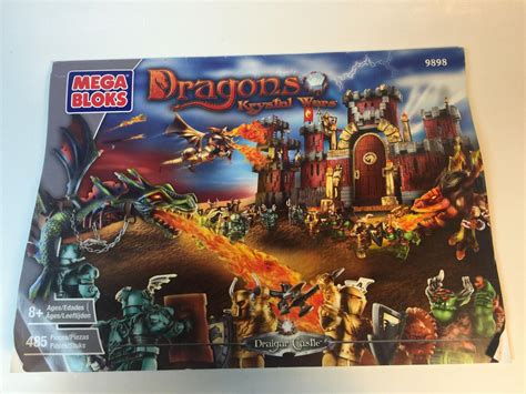 Mega Bloks Dragons Krystal Wars Draigar Castle Instruction Book Only