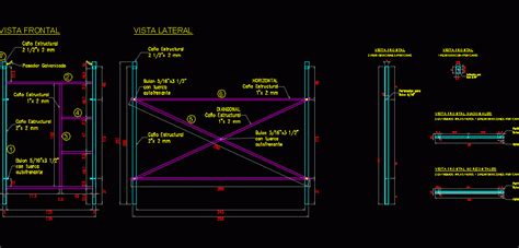 Tubular Scaffolding 250x135 Cm Dwg Detail For Autocad Designs Cad