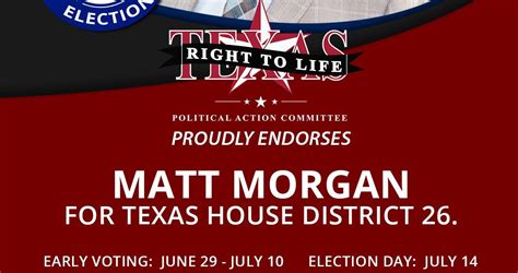 Elect Grassroots Champion Matt Morgan For House District 26 Texas