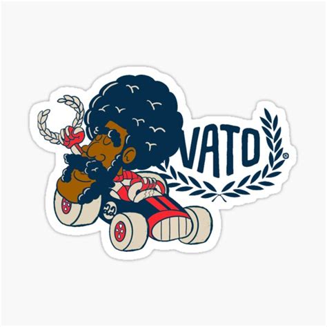Vato Car Racing Champion F1 Sticker For Sale By Vatostuff Redbubble