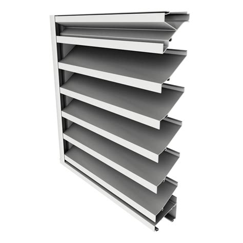 4 Deep 39° Fixed Blade Extruded Non Drainable Louver Louvers