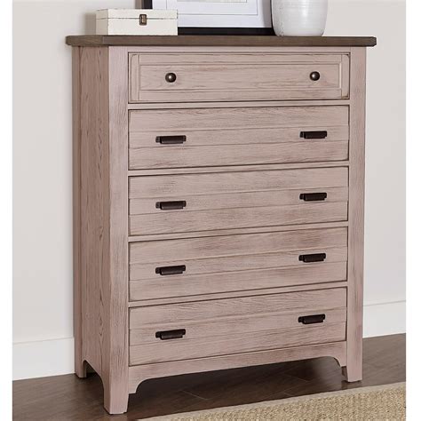 Laurel Mercantile Co Bungalow 741 115 Transitional 5 Drawer Chest Wayside Furniture