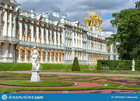 Catherine Palace And Park In Pushkin Tsarskoe Selo St Petersburg