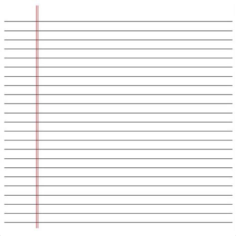 Free 23 Sample Notebook Paper Templates In Pdf