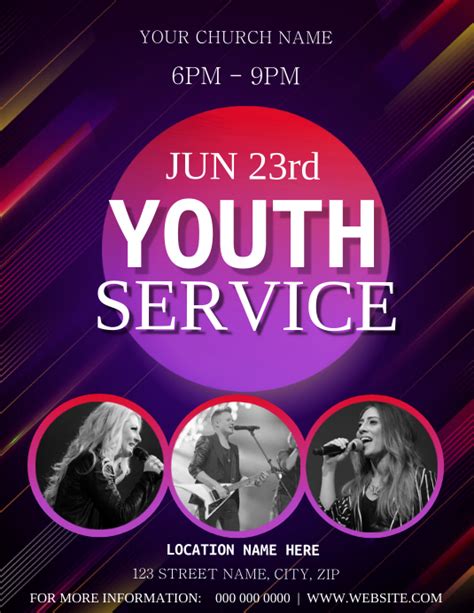 Church Youth Conference Flyer Template Postermywall