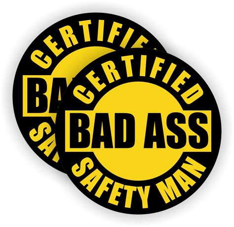 Buy Pair Bad Ass Safety Man Hard Hat Stickershelmet Decals Labels