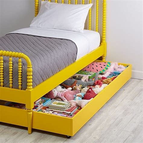 This more affordable malm bed frame actually has drawers, but only two, making its underbed storage slightly less generous in size than the two frames. The Prettiest Underbed Storage Out There | Yellow bedding ...