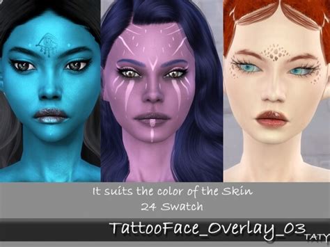 Tattoo Face Overlay 03 By Tatygagg At Tsr Sims 4 Updates