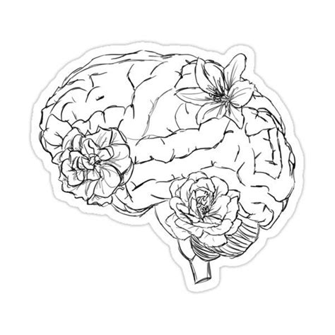 Neuroscience Floral Brain Sticker For Sale By Erinnicolec Flower