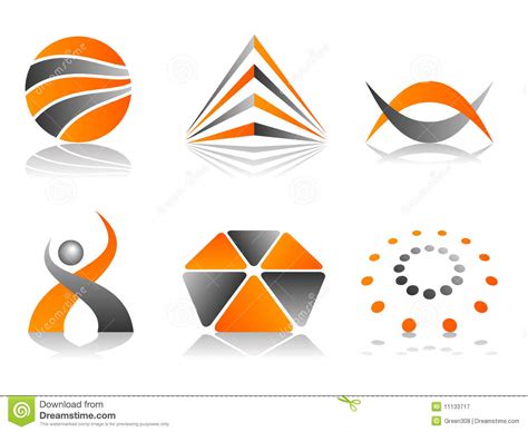 Vector Abstract Logo Icon Design Set Royalty Free Stock