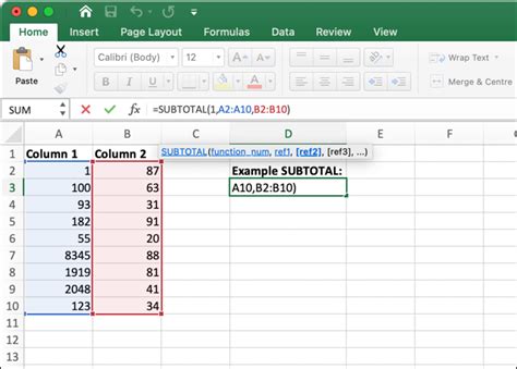 How To Use The SUBTOTAL Function In Excel Step By Step