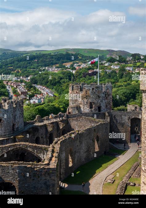 Conwy Wales Uk A View Of Conwy Castle A Unesco World Heritage Site