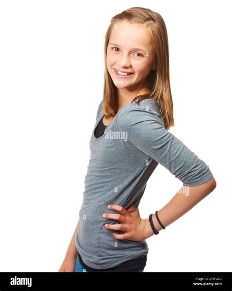 Posing With Confidence Studio Portrait Of A Young Teenage Girl