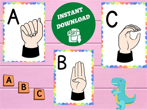 Asl Alphabets Sign Language Asl Letters American Sign Etsy In 2022
