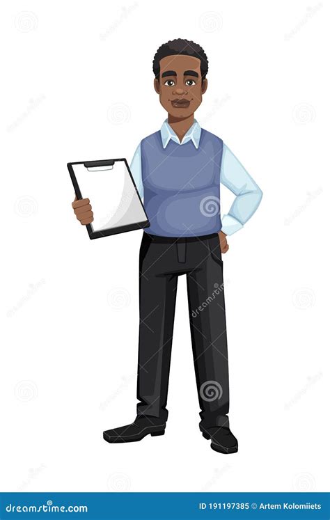 Handsome African American Business Man Stock Vector Illustration Of