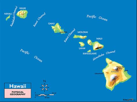 Hawaii Physical Geography Map By From Worlds