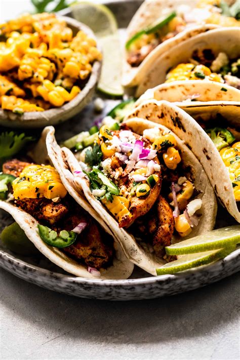 Mexican Street Corn Tacos With Chicken Elote Tacos