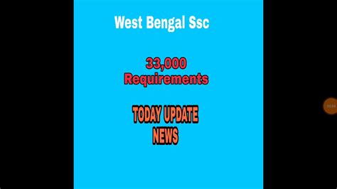 West Bengal Staff Selection Commission Update News 2019 YouTube