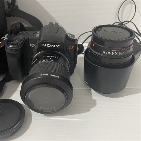 Sony Dslr Alpha A350 Camera W 18 70mm Macro 55mm Sony Lens