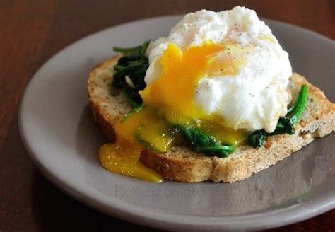 Feta Poached Eggs With Wilted Spinach On Toast Poached Eggs Morning