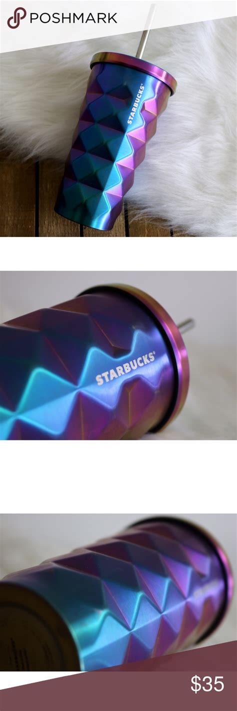 Starbucks Tumbler Mermaid Iridescent Metal Cup Starbucks Tumbler