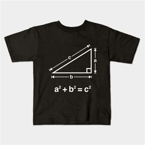 Pythagorean Theorem Mathematics White Ecole Kids T Shirt