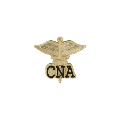 Cna Certified Nurse Assistant Emblem Pin Caduceus