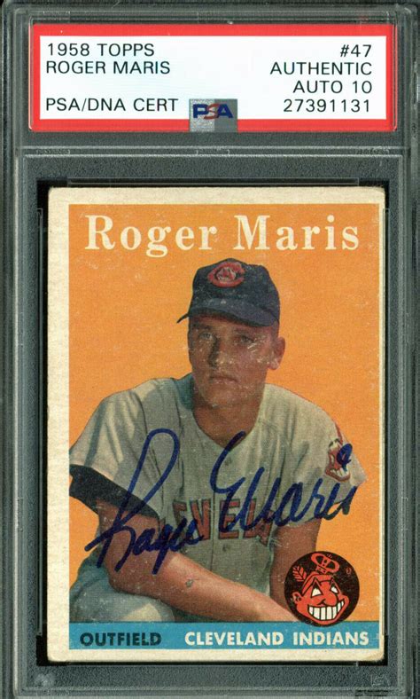 We did not find results for: Lot Detail - 1958 Topps Roger Maris Signed Rookie Card with PSA/DNA Graded GEM MINT 10 Autograph!