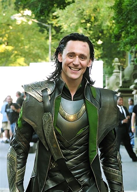 Tom Hiddleston In Costume As Loki Filming Marvels The Avengers