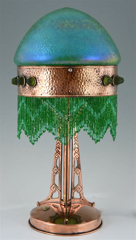 Shop for stylish art nouveau lamp shades with zazzle. Art Nouveau copper table lamp with Loetz glass shade ...