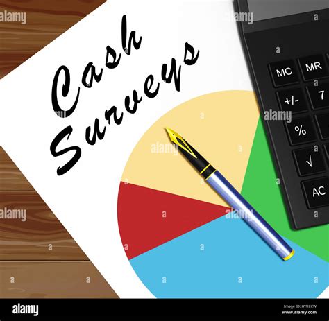 Cash Surveys Graph Meaning Paid Survey 3d Illustration Stock Photo Alamy