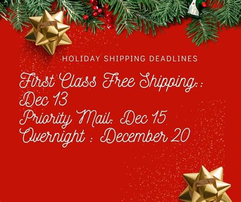 Holiday Shipping Guidelines — Chrissi Harmon Jewelry