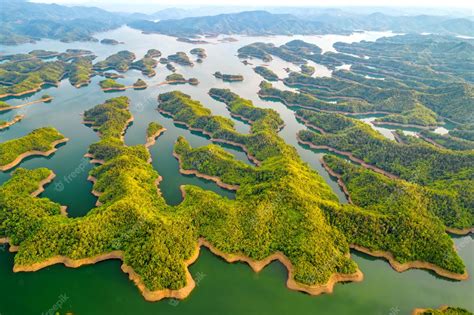 Premium Photo Ta Dung Lake Seen From Above In The Morning With Small