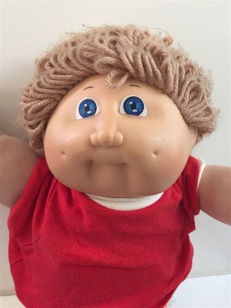 How to identify an authentic cabbage patch kid. Cabbage Patch Kids Vintage Doll Blonde Curly Hair Blue ...