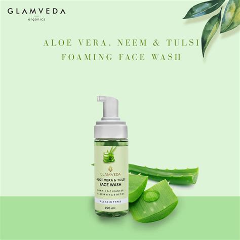 Glamveda Aloe Vera Tulsi Clarifying Face Wash Buy Glamveda Aloe Vera