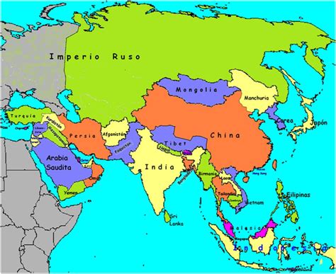 Карта азии 1936