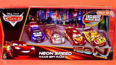 New 2014 Disney Cars 2 Neon Racers Exclusive Metallic Deco Diecast