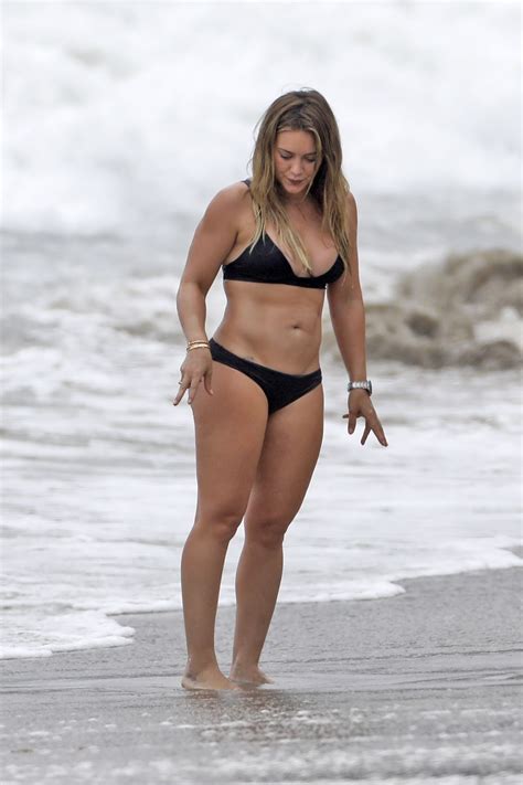 Hilary Duff In Black Bikini Beach In Malibu 09042017 • Celebmafia