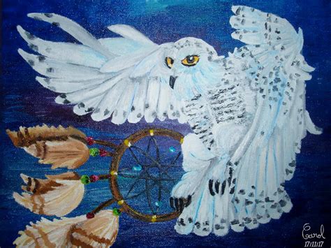 Snowy Owl And Dreamcatcher — Weasyl