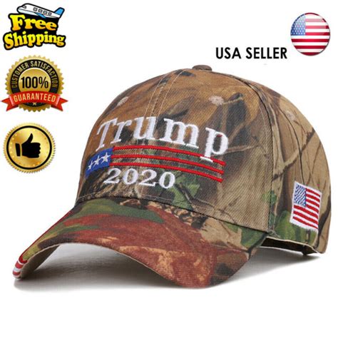 Donald Trump 2020 Camouflage Cap Embroidered Usa Flag Hat Keep America Great For Sale Online Ebay