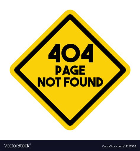Page Not Found Sign Royalty Free Vector Image Vectorstock