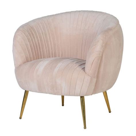 From the bedroom to the living room, primrose easily makes a statement. Sophia Blush Velvet Pleated Occasional Chair | Primrose ...