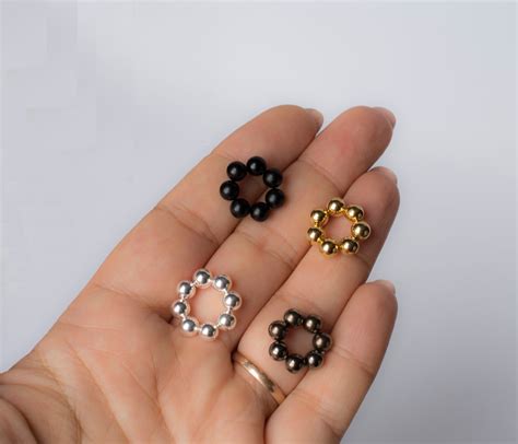 Magnetic Nipple Rings Non Piercing Black Silver Gold Etsy