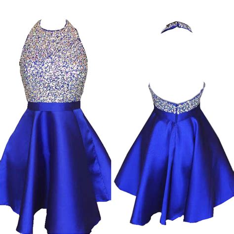 royal blue homecoming dresses halter homecoming dresses shinny short dresses for hoco 2k17 cute