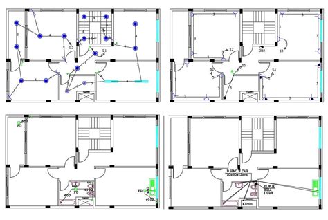 Electric wiring for domestic installers. 2 BHK House Electrical Wiring And Plumbing Plan Design - Cadbull