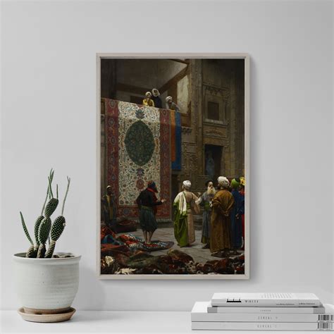 Jean Leon Gerome The Carpet Merchant In Cairo Poster Painting